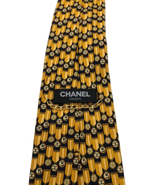 CHANEL（シャネル）CHANEL (シャネル) ネクタイ イエロー×ブラック サイズ:FREEの古着・服飾アイテム