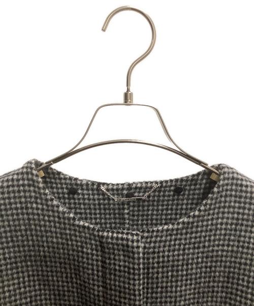 CELFORD（セルフォード）CELFORD (セルフォード) ストール付きリバードレスコート ブラック×ホワイト サイズ:SIZE 36の古着・服飾アイテム