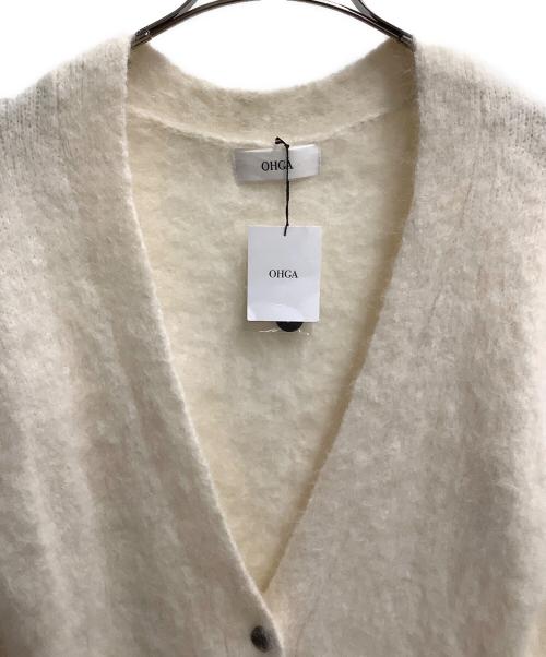 OHGA（オオガ）OHGA (オオガ) アルパカ混ニットカーディガン ホワイト サイズ:SIZE Free 未使用品の古着・服飾アイテム