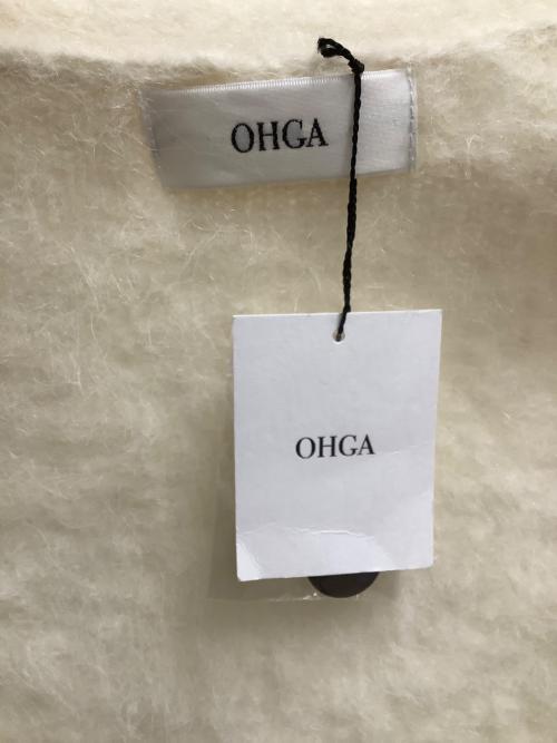 OHGA（オオガ）OHGA (オオガ) アルパカ混ニットカーディガン ホワイト サイズ:SIZE Free 未使用品の古着・服飾アイテム