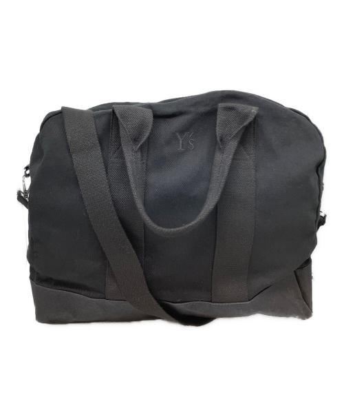 Y's（ワイズ）Y's (ワイズ) キャンバスコンビボストンバッグ ブラックの古着・服飾アイテム