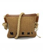 MARNIマルニ）の古着「MARCEL SUMMER BAG」｜ブラウン×ベージュ