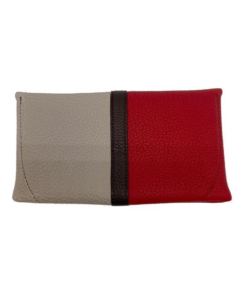 TIP ZONE（ティップゾーン）TIP ZONE (ティップゾーン) 長財布 レッド×ベージュの古着・服飾アイテム