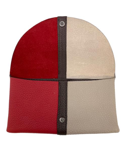 TIP ZONE（ティップゾーン）TIP ZONE (ティップゾーン) 長財布 レッド×ベージュの古着・服飾アイテム