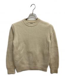AURALEE（オーラリー）の古着「畦編みクルーネックニット」｜ベージュ