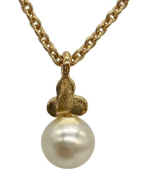 Christian Dior（クリスチャン ディオール）Christian Dior (クリスチャン ディオール) ヴィンテージネックレス ゴールド×ホワイトの古着・服飾アイテム