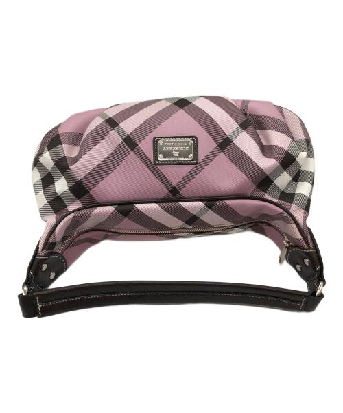 BURBERRY BLUE LABEL（バーバリーロンドンブルーレーベル）BURBERRY BLUE LABEL (バーバリーブルーレーベル) セミショルダーバッグ ピンク×ブラックの古着・服飾アイテム