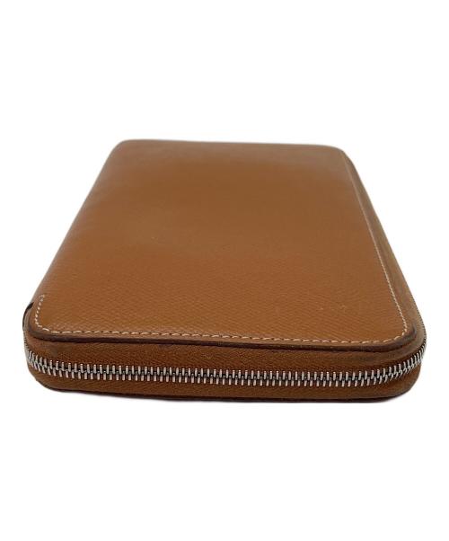 HERMES（エルメス）HERMES (エルメス) シルクインクラシック　ラウンドジップウォレット ブラウンの古着・服飾アイテム