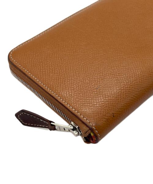 HERMES（エルメス）HERMES (エルメス) シルクインクラシック　ラウンドジップウォレット ブラウンの古着・服飾アイテム