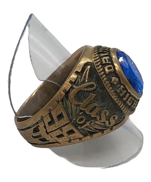 NO BRAND（ノーブランド）NO BRAND (ノーブランド) カレッジリング ゴールド×ブルー サイズ:22号の古着・服飾アイテム