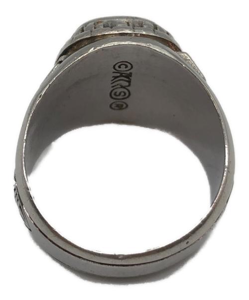 ノーブランド（ノーブランド）ノーブランド (ノーブランド) カレッジリング シルバー×グリーン サイズ:サイズ表記無しの古着・服飾アイテム