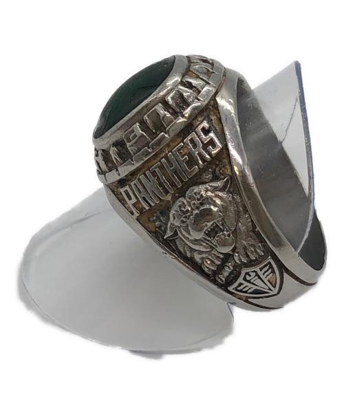 ノーブランド（ノーブランド）ノーブランド (ノーブランド) カレッジリング シルバー×グリーン サイズ:サイズ表記無しの古着・服飾アイテム