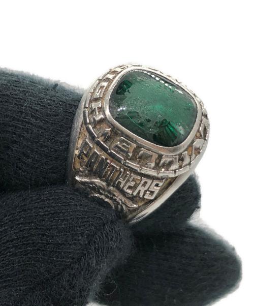 ノーブランド（ノーブランド）ノーブランド (ノーブランド) カレッジリング シルバー×グリーン サイズ:サイズ表記無しの古着・服飾アイテム