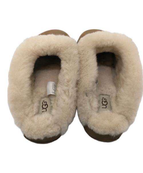 UGG（アグ）UGG (アグ) CLUGGETTE ブラウン×ホワイト サイズ:25cmの古着・服飾アイテム