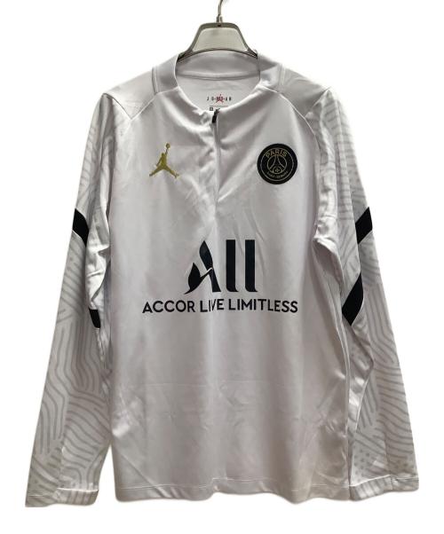 NIKE（ナイキ）NIKE (ナイキ) Paris Saint-Germain (パリサンジェルマン) ハーフジップシャツ ホワイト×ブラック サイズ:Mの古着・服飾アイテム