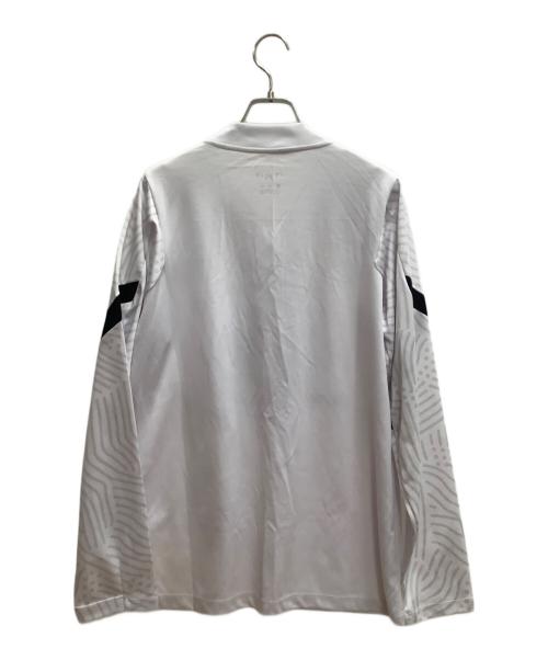 NIKE（ナイキ）NIKE (ナイキ) Paris Saint-Germain (パリサンジェルマン) ハーフジップシャツ ホワイト×ブラック サイズ:Mの古着・服飾アイテム