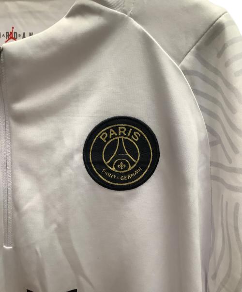 NIKE（ナイキ）NIKE (ナイキ) Paris Saint-Germain (パリサンジェルマン) ハーフジップシャツ ホワイト×ブラック サイズ:Mの古着・服飾アイテム