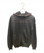 MONCLERモンクレール）の古着「切替ジップアップニット」｜グレー