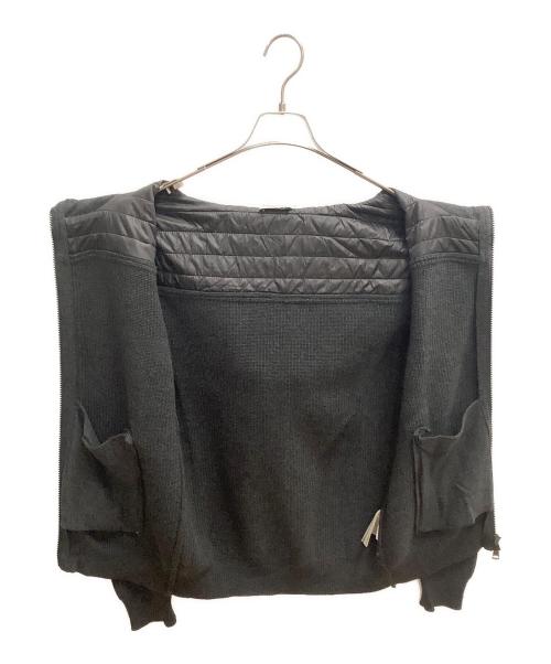 MONCLER（モンクレール）MONCLER (モンクレール) 切替ジップアップニット グレー サイズ:SIZE Mの古着・服飾アイテム