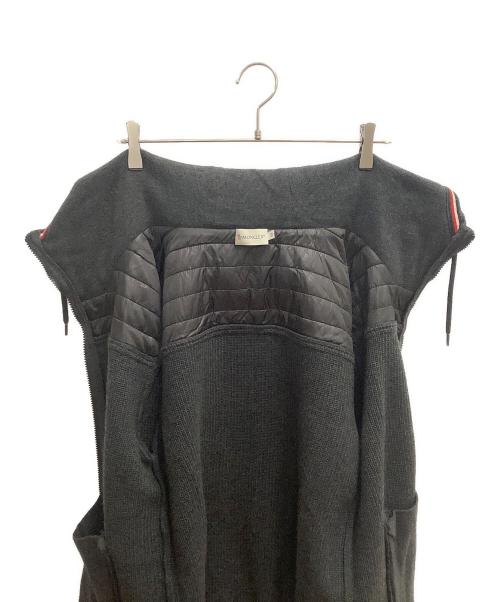 MONCLER（モンクレール）MONCLER (モンクレール) 切替ジップアップニット グレー サイズ:SIZE Mの古着・服飾アイテム