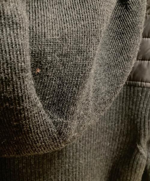 MONCLER（モンクレール）MONCLER (モンクレール) 切替ジップアップニット グレー サイズ:SIZE Mの古着・服飾アイテム