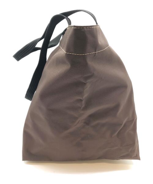 Herve Chapelier（エルベシャプリエ）Herve Chapelier (エルベシャプリエ) ナイロン舟型ショルダーL ブラウン×ベージュの古着・服飾アイテム