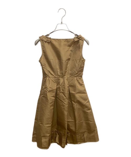MIU MIU（ミュウミュウ）MIU MIU (ミュウミュウ) ノースリーブワンピース ブラウン サイズ:SIZE 36の古着・服飾アイテム