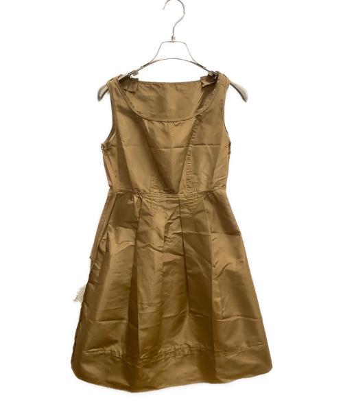 MIU MIU（ミュウミュウ）MIU MIU (ミュウミュウ) ノースリーブワンピース ブラウン サイズ:SIZE 36の古着・服飾アイテム