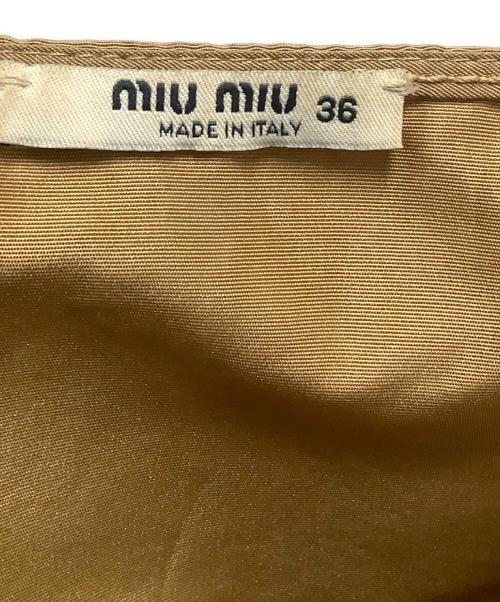 MIU MIU（ミュウミュウ）MIU MIU (ミュウミュウ) ノースリーブワンピース ブラウン サイズ:SIZE 36の古着・服飾アイテム
