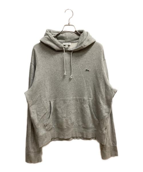 LACOSTE（ラコステ）LACOSTE (ラコステ) プレミアム スウェット プレーン パーカー グレー サイズ:SIZE XLの古着・服飾アイテム