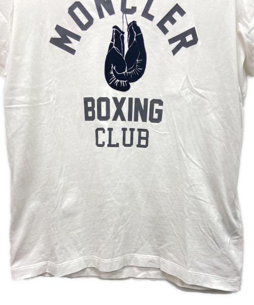 MONCLER（モンクレール）MONCLER (モンクレール) 半袖カットソー ホワイト×ブラック サイズ:Mの古着・服飾アイテム