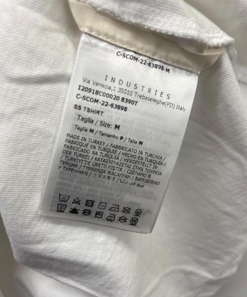 MONCLER（モンクレール）MONCLER (モンクレール) 半袖カットソー ホワイト×ブラック サイズ:Mの古着・服飾アイテム