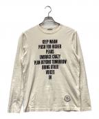 MONCLERモンクレール）の古着「長袖カットソー」｜ベージュ×ブラック