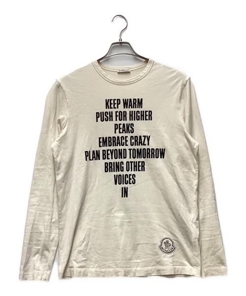 MONCLER（モンクレール）MONCLER (モンクレール) 長袖カットソー ベージュ×ブラック サイズ:Sの古着・服飾アイテム