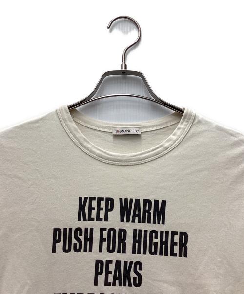 MONCLER（モンクレール）MONCLER (モンクレール) 長袖カットソー ベージュ×ブラック サイズ:Sの古着・服飾アイテム