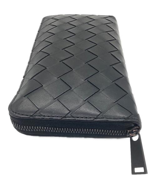 BOTTEGA VENETA（ボッテガベネタ）BOTTEGA VENETA (ボッテガベネタ) イントレチャート　ジップアラウンドウォレット ブラックの古着・服飾アイテム