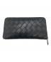 BOTTEGA VENETA (ボッテガベネタ) イントレチャート　ジップアラウンドウォレット ブラック：35000円