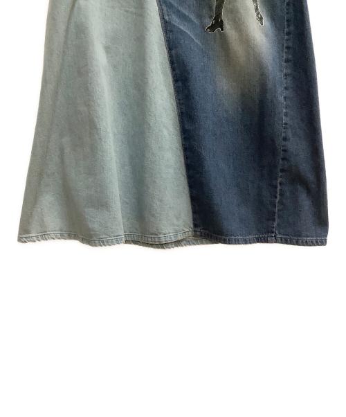 Hysteric Glamour（ヒステリックグラマー）Hysteric Glamour (ヒステリックグラマー) スクラッチデニムスカート ブルー サイズ:SIZE Freeの古着・服飾アイテム