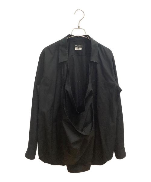 COMME des GARCONS HOMME PLUS（コムデギャルソンオムプリュス）COMME des GARCONS HOMME PLUS (コムデギャルソンオムプリュス) OVERSIZED DRAPED SHIRT ブラック サイズ:SIZE Sの古着・服飾アイテム