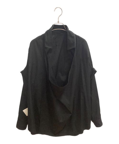 COMME des GARCONS HOMME PLUS（コムデギャルソンオムプリュス）COMME des GARCONS HOMME PLUS (コムデギャルソンオムプリュス) OVERSIZED DRAPED SHIRT ブラック サイズ:SIZE Sの古着・服飾アイテム