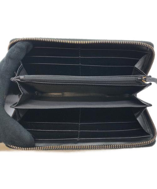 GUCCI（グッチ）GUCCI (グッチ) ダブルG ジップアラウンドウォレット ブラック×ゴールドの古着・服飾アイテム