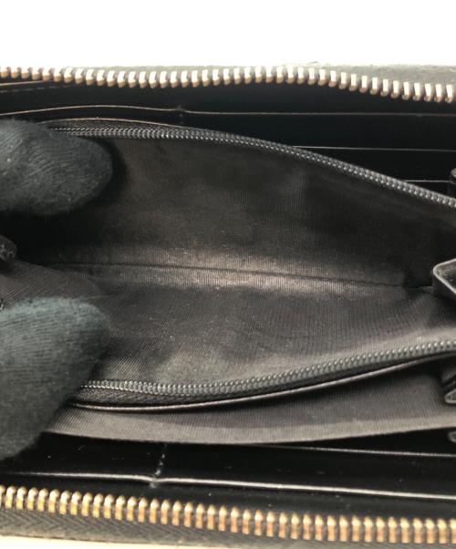 GUCCI（グッチ）GUCCI (グッチ) ダブルG ジップアラウンドウォレット ブラック×ゴールドの古着・服飾アイテム