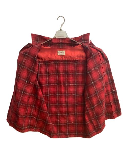 TOWN CRAFT（タウンクラフト）TOWN CRAFT (タウンクラフト) オープンカラーシャツ ブラック×レッド サイズ:Lの古着・服飾アイテム