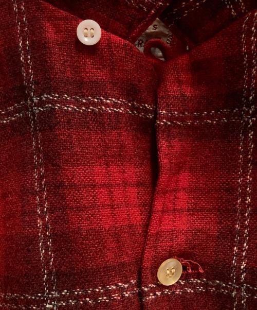 TOWN CRAFT（タウンクラフト）TOWN CRAFT (タウンクラフト) オープンカラーシャツ ブラック×レッド サイズ:Lの古着・服飾アイテム