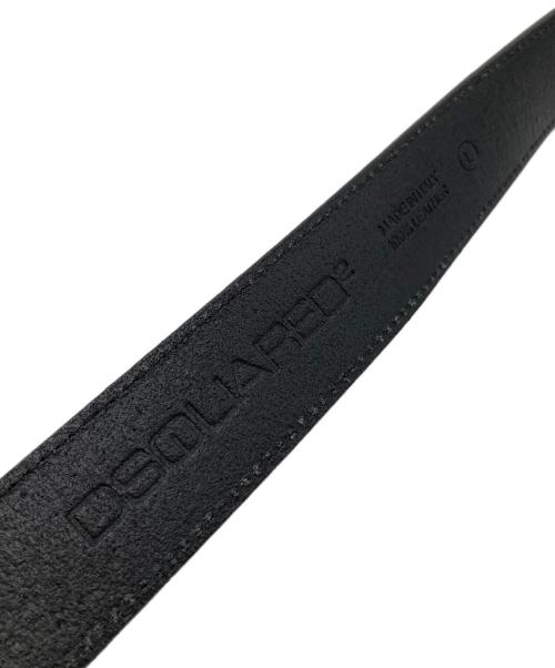 DSQUARED2（ディースクエアード）DSQUARED2 (ディースクエアード) ロゴバックルレザーベルト ブラック サイズ:Lの古着・服飾アイテム