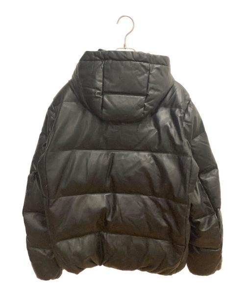 nano・universe（ナノ・ユニバース）nano・universe (ナノ・ユニバース) ラムレザーダウンジャケット ブラック サイズ:SIZE XLの古着・服飾アイテム