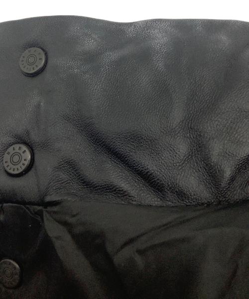 nano・universe（ナノ・ユニバース）nano・universe (ナノ・ユニバース) ラムレザーダウンジャケット ブラック サイズ:SIZE XLの古着・服飾アイテム