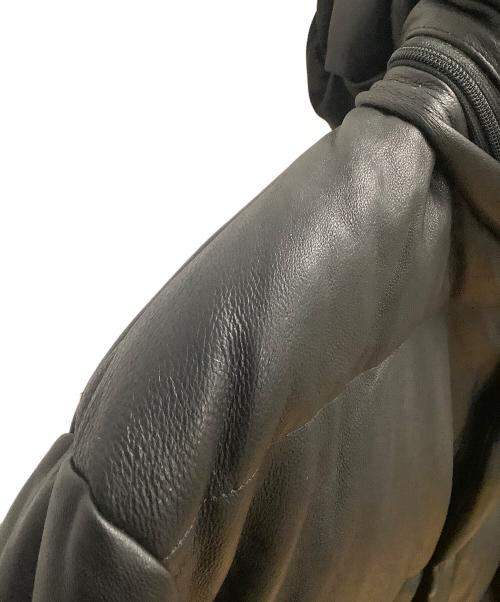 nano・universe（ナノ・ユニバース）nano・universe (ナノ・ユニバース) ラムレザーダウンジャケット ブラック サイズ:SIZE XLの古着・服飾アイテム