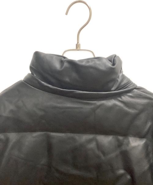 nano・universe（ナノ・ユニバース）nano・universe (ナノ・ユニバース) ラムレザーダウンジャケット ブラック サイズ:SIZE XLの古着・服飾アイテム