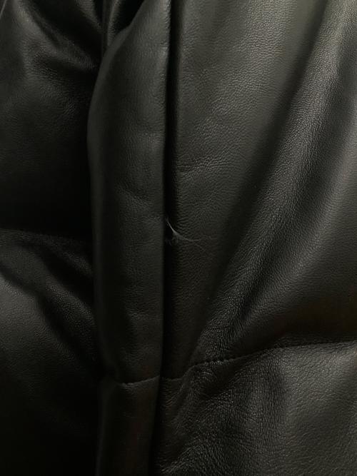 nano・universe（ナノ・ユニバース）nano・universe (ナノ・ユニバース) ラムレザーダウンジャケット ブラック サイズ:SIZE XLの古着・服飾アイテム